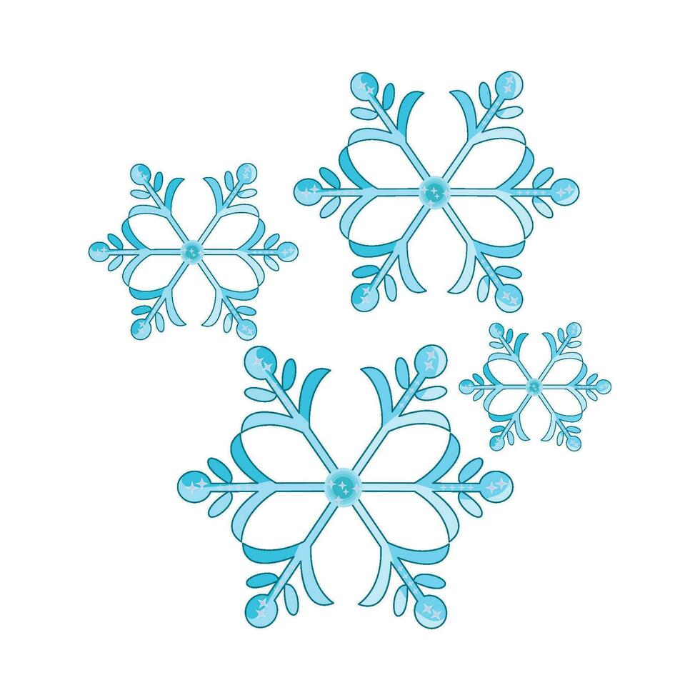 ilustración de copo de nieve vector