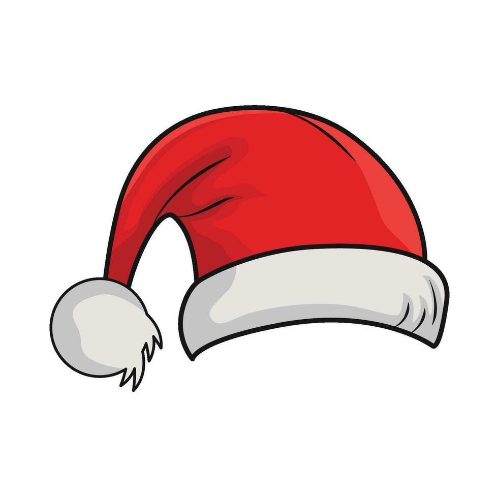 ilustración de Papa Noel sombrero vector