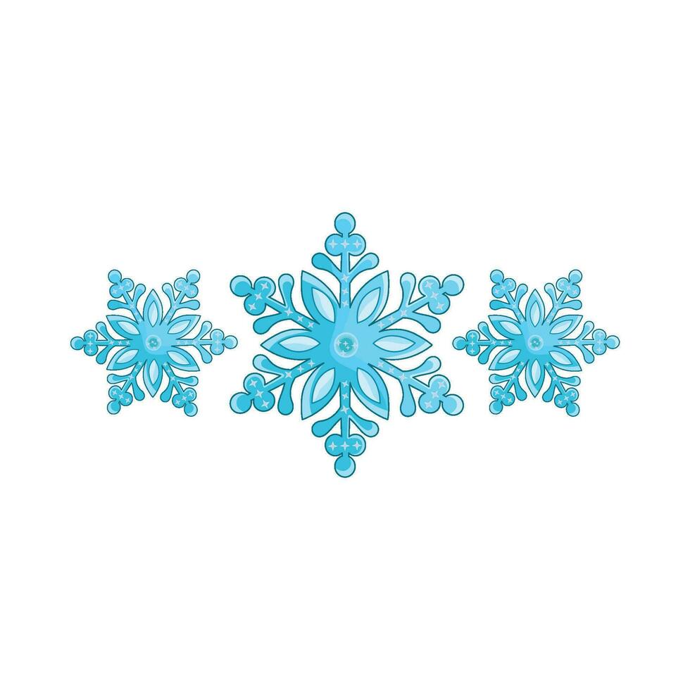 ilustración de copo de nieve vector