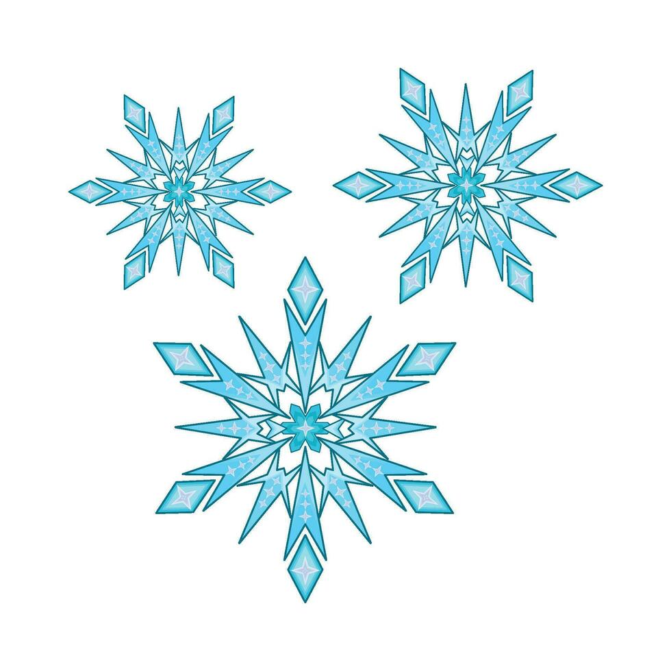 ilustración de copo de nieve vector