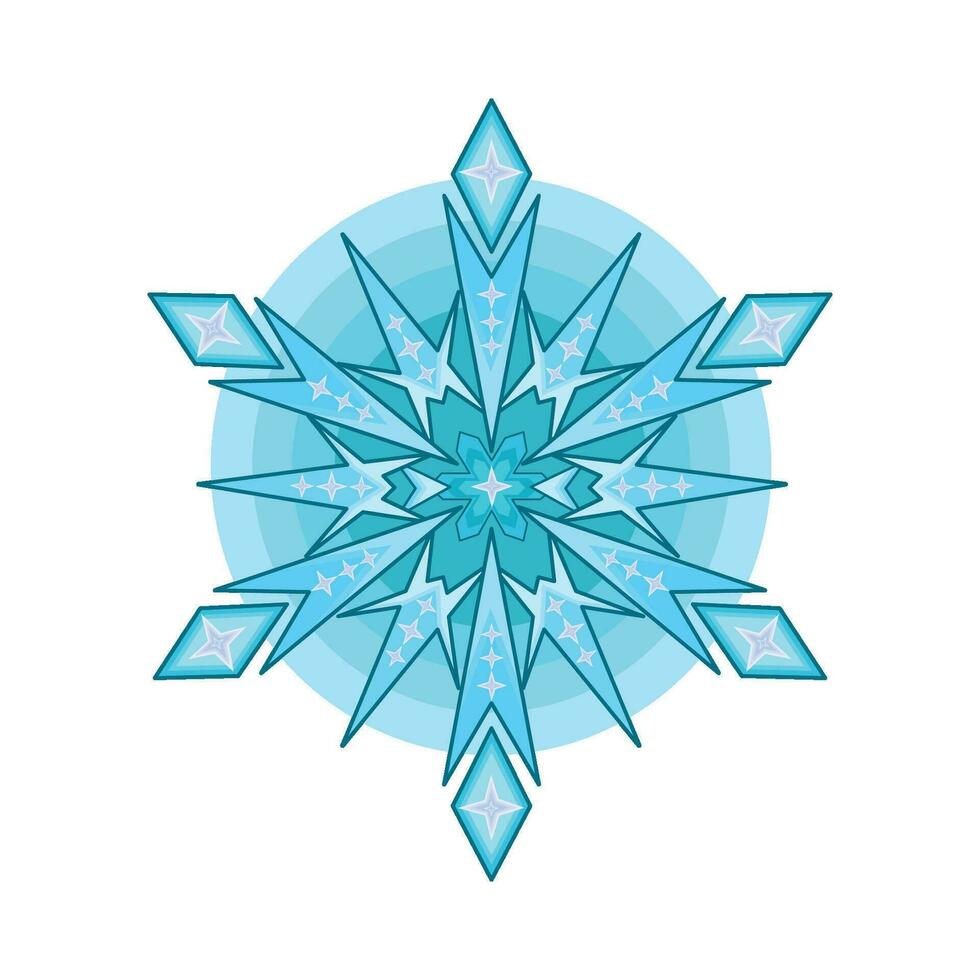 ilustración de copo de nieve vector