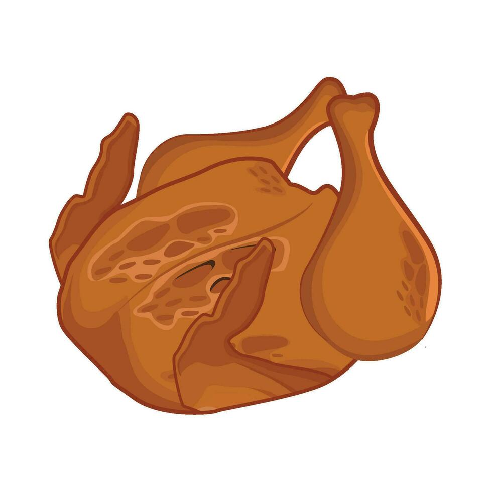 illustration of roasted chicken vector