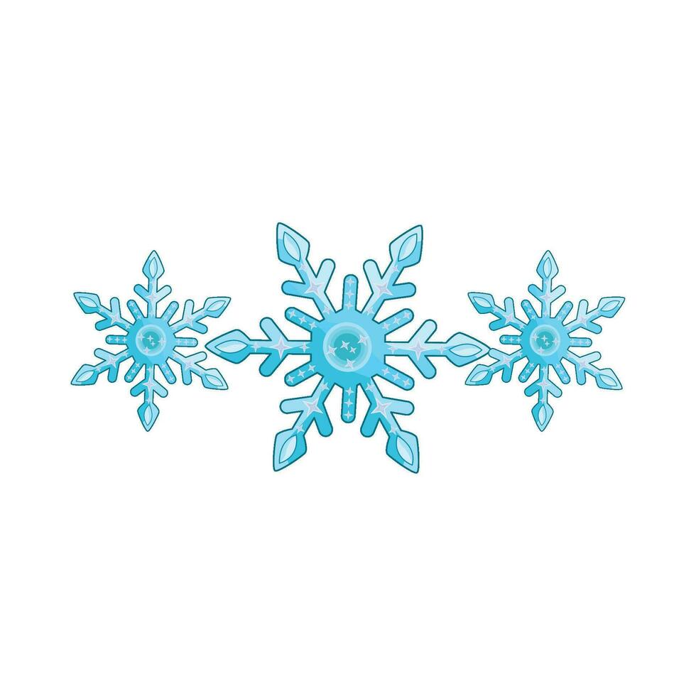 ilustración de copo de nieve vector