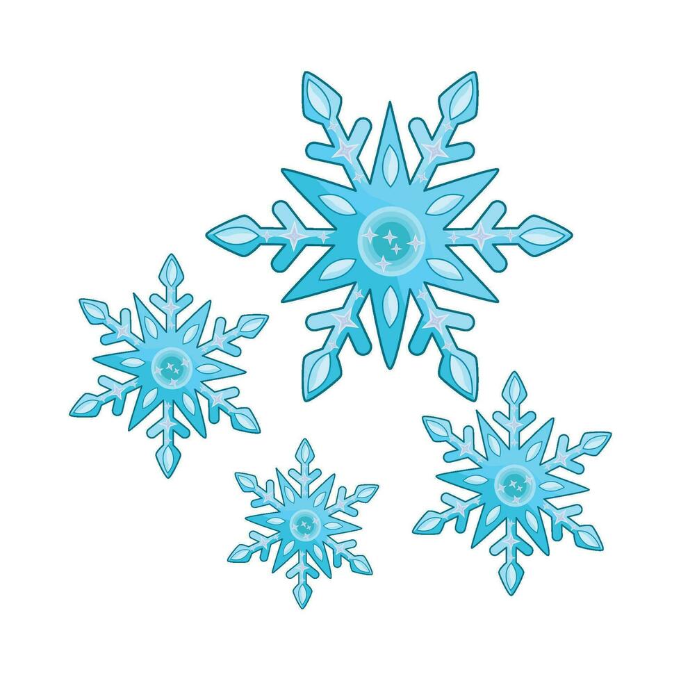 ilustración de copo de nieve vector