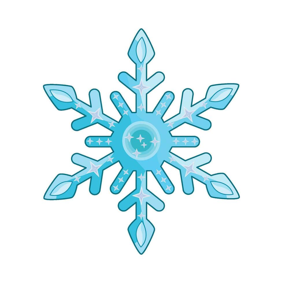 ilustración de copo de nieve vector