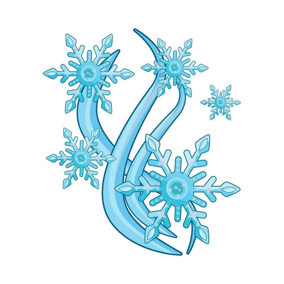 ilustración de copo de nieve vector
