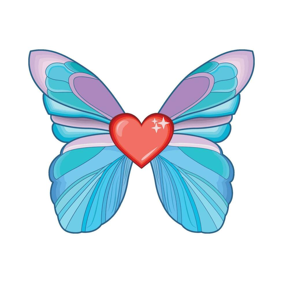 ilustración de mariposa ala vector