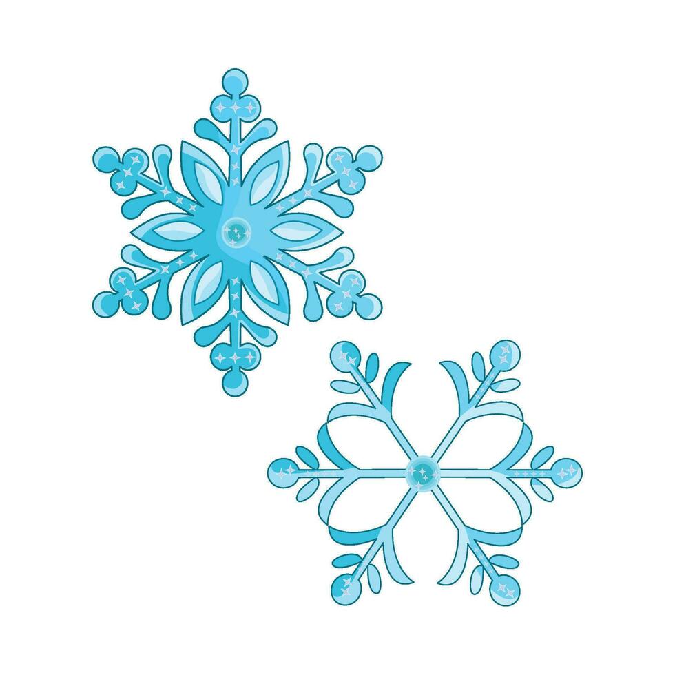 ilustración de copo de nieve vector