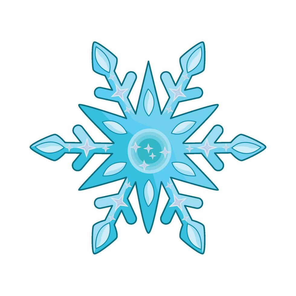 ilustración de copo de nieve vector