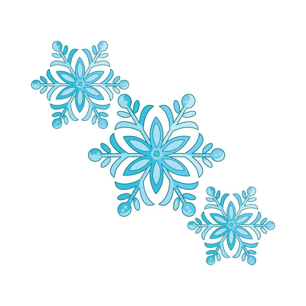 ilustración de copo de nieve vector