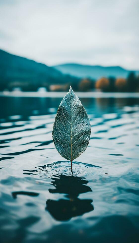 AI generated 4K Colorful leaf AMOLED Wallpaper for Mobile photo