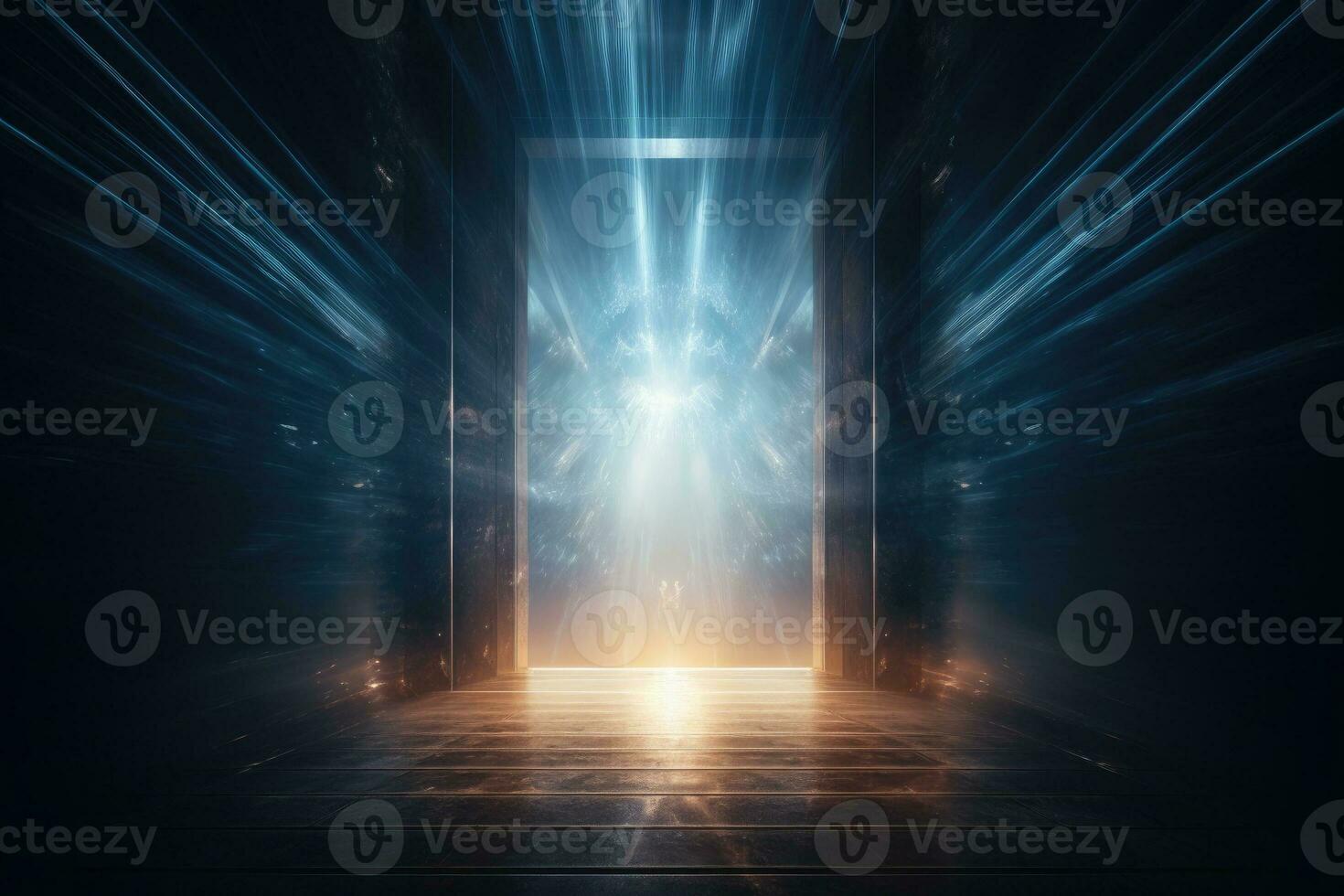 AI generated A light coming out of a door photo