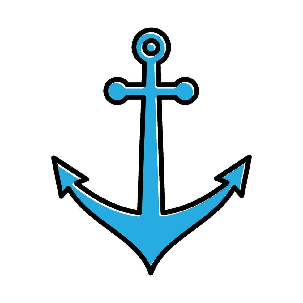 anchor logo template vector