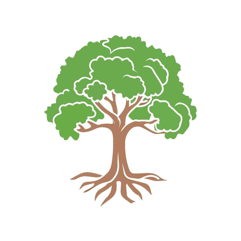 Isolated tree on white background vector