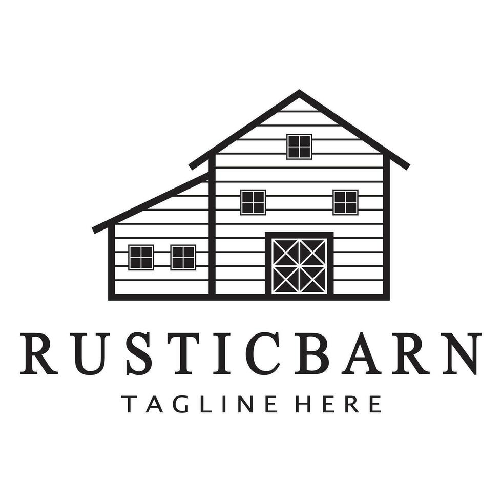 Vintage organic farmhouse or barn,warehouse, rustic barn and animal farmhouse logo design. vector