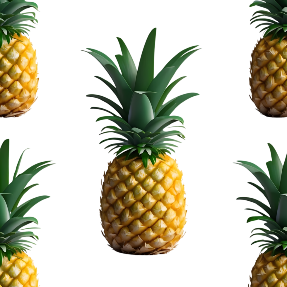 AI generated pineapples on a transparent background png