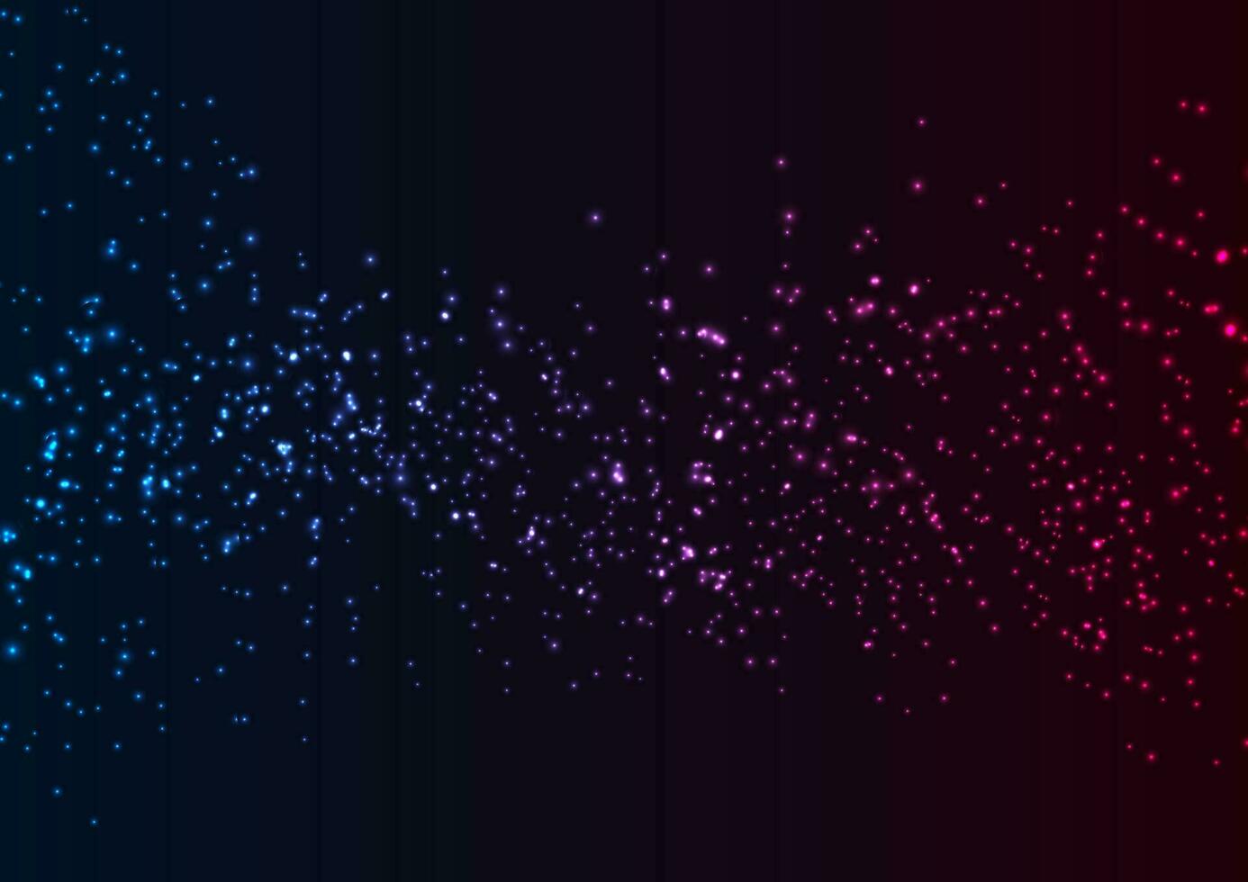 Blue violet neon glowing bokeh particles abstract background vector