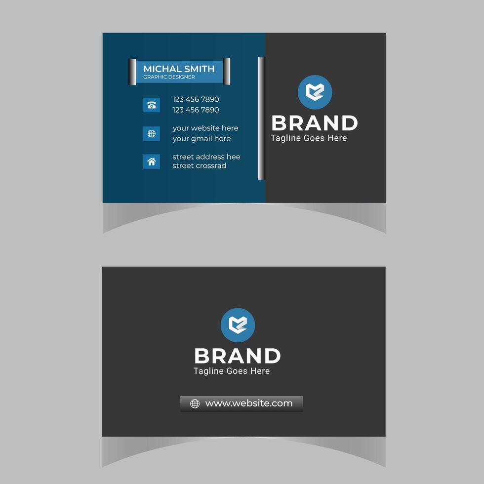 Clean Business Card Design For Your Template vector