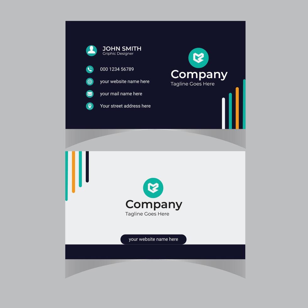 Simple Professional Business Card Design Template vector