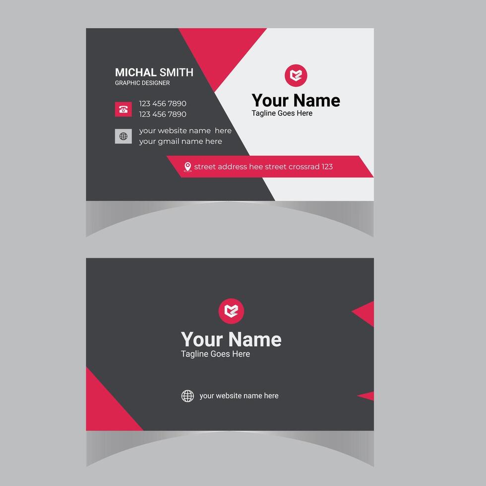 black  Bussiness Card Design For Your Template vector