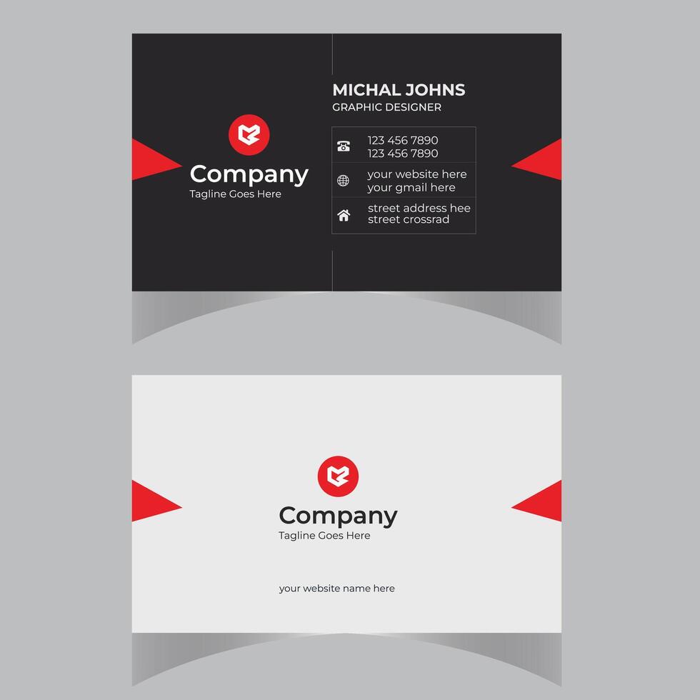 Company Business Card Design Template vector