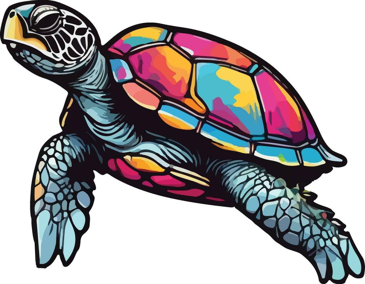 a turtle Illustration of graphic design vector