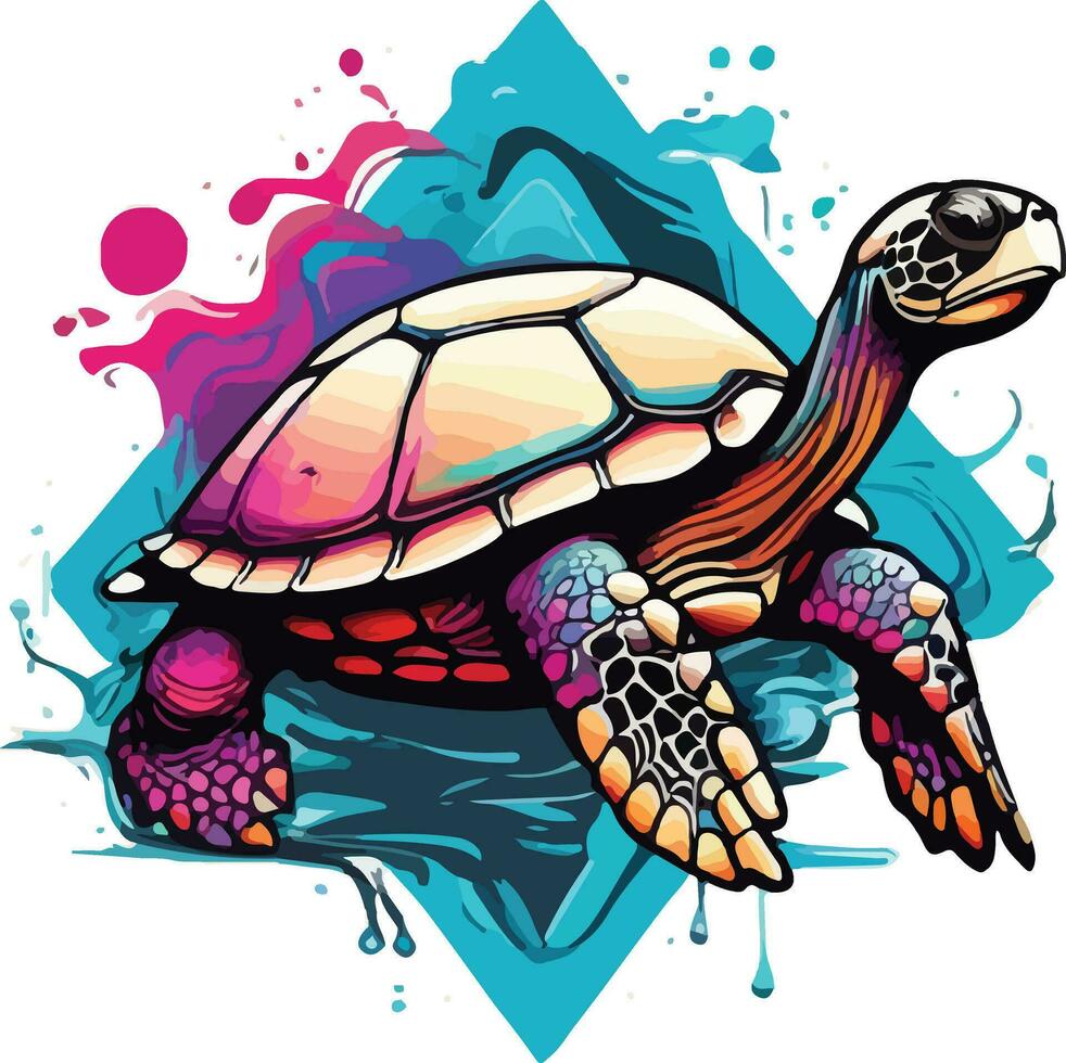 un Tortuga ilustración de gráfico diseño vector