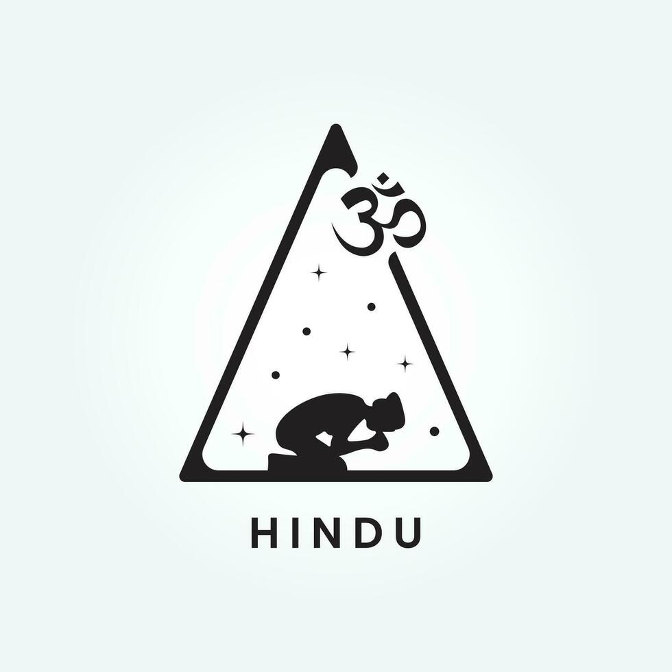 hinduismo religión símbolo logo vector ilustración