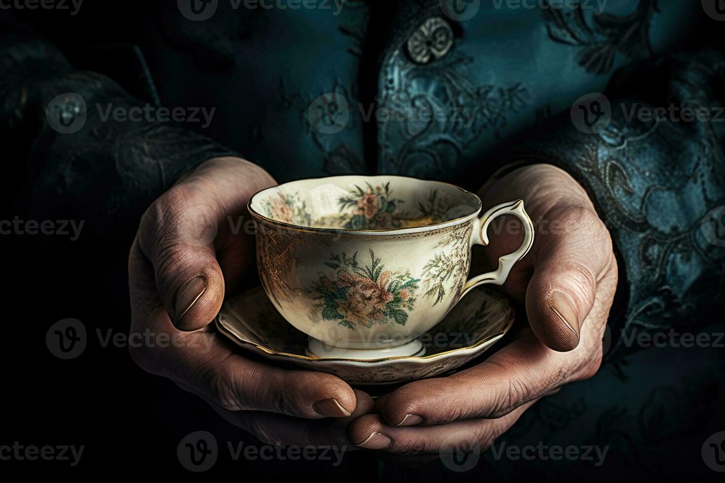 AI generated A person holding a teacup photo
