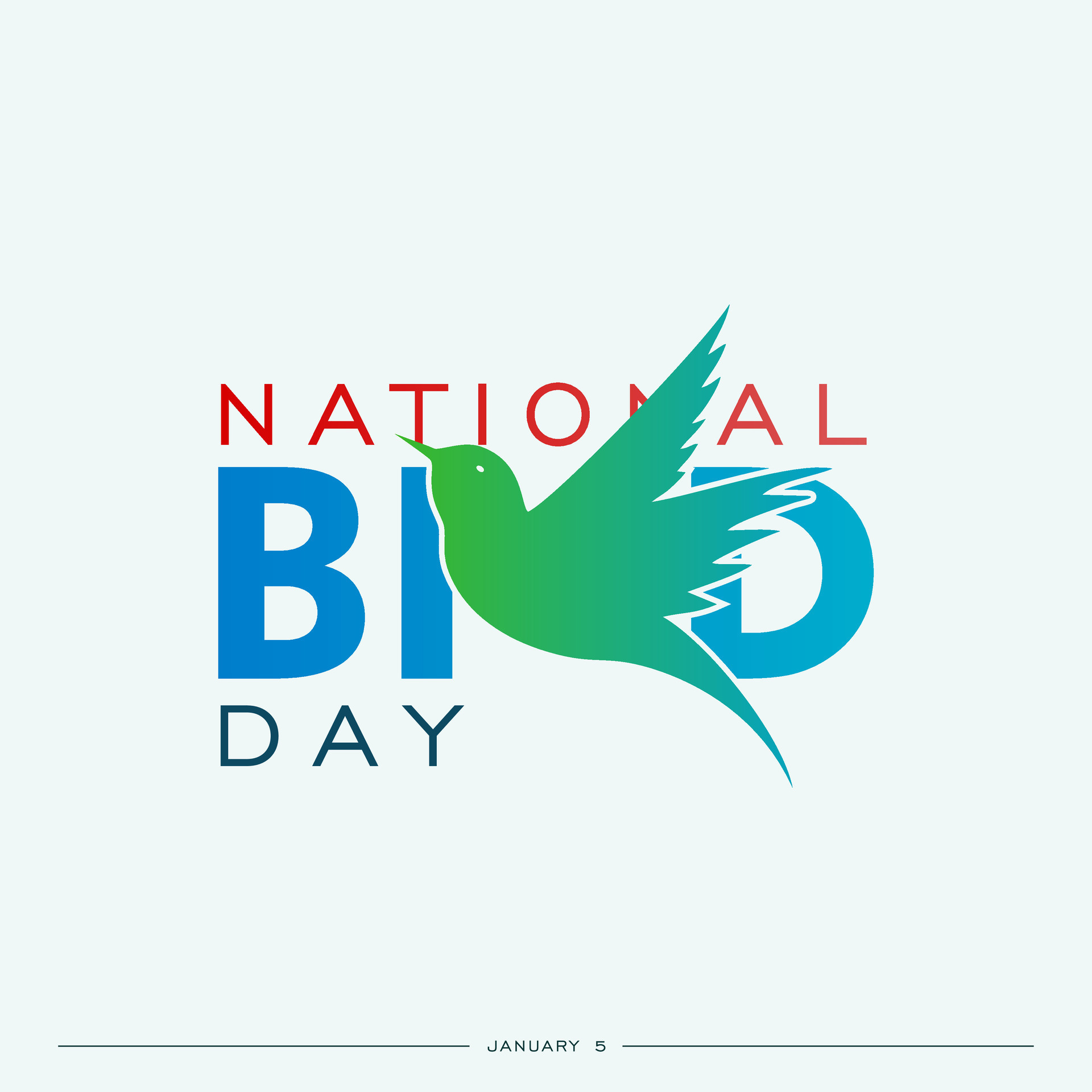vector graphic of national bird day good for national bird day celebration. flyer design.flat