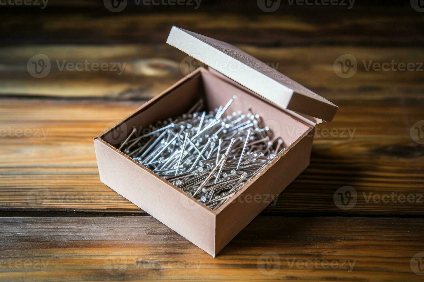 AI generated A box full of nails photo