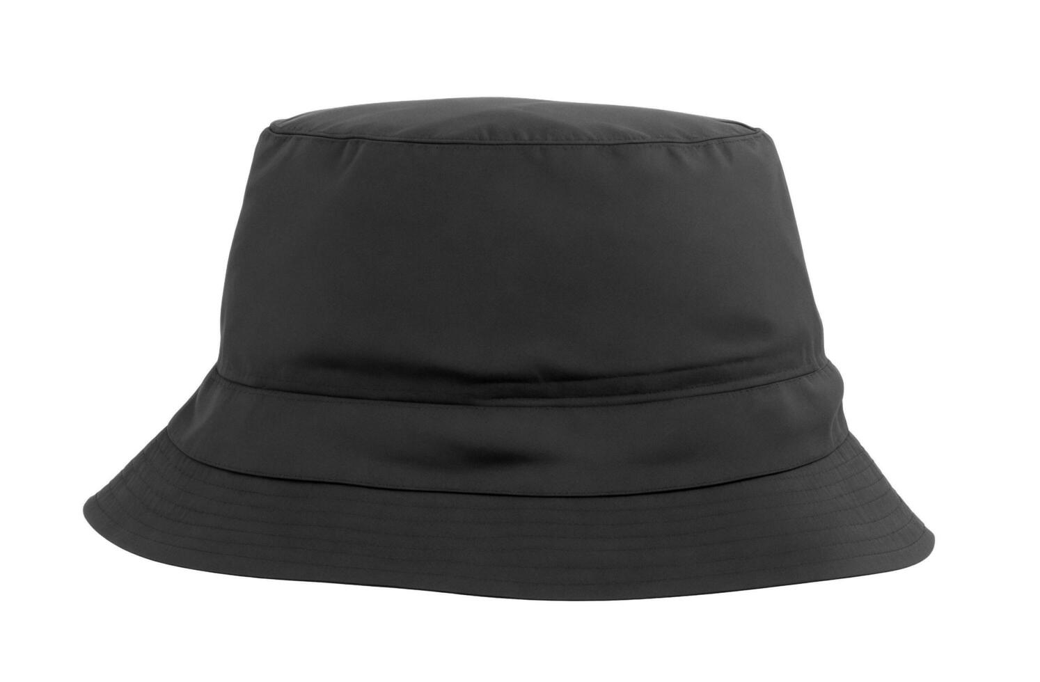 AI generated Black bucket hat isolated on white background photo