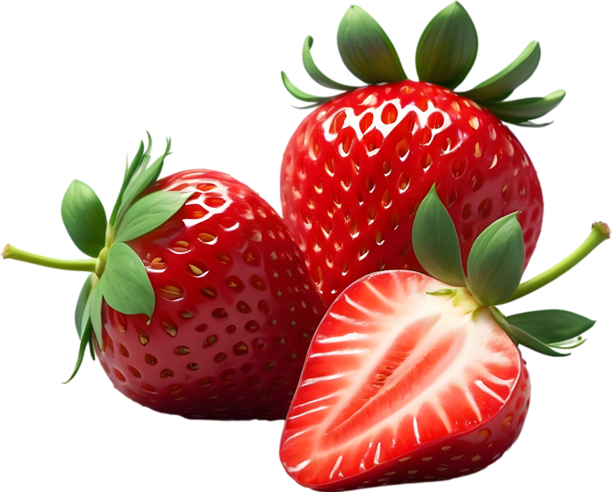 AI generated a strawberry high quality png