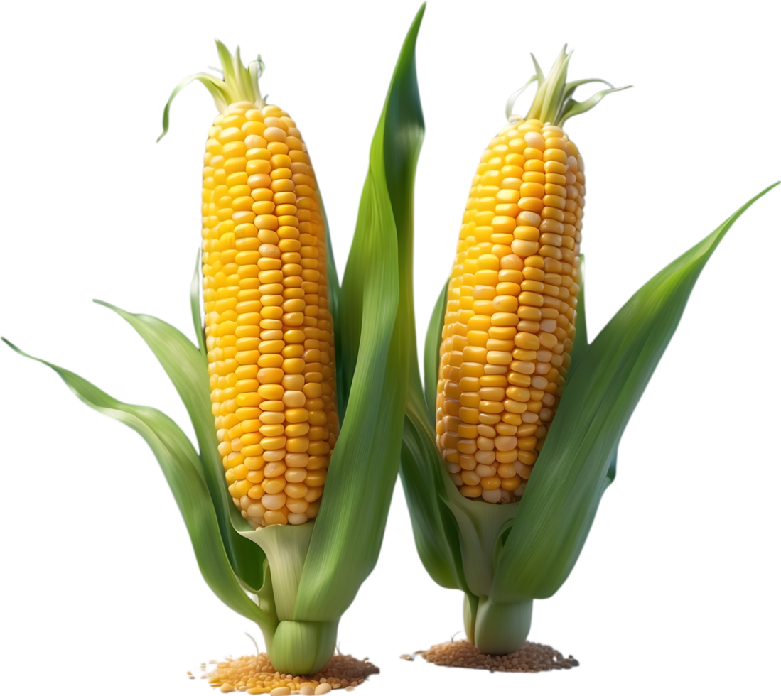 AI generated corn on the cob png