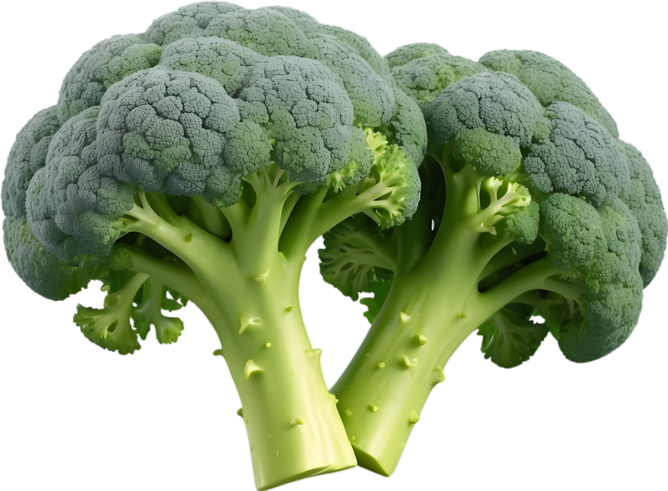 AI generated a bunch of green vegetables on a transparent background png