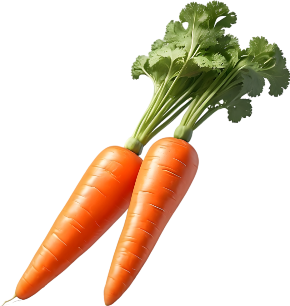 AI generated carrots on transparent background png