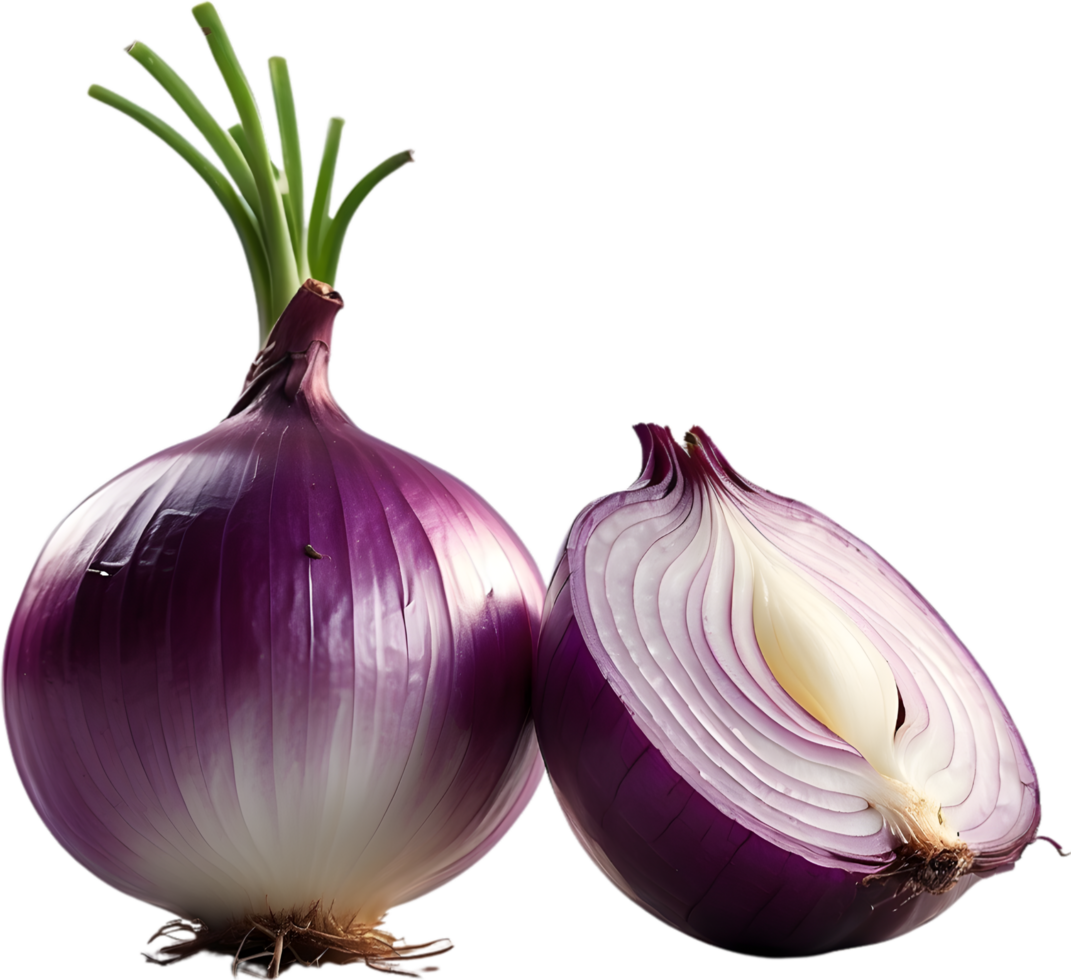 AI generated two onions on a no background png