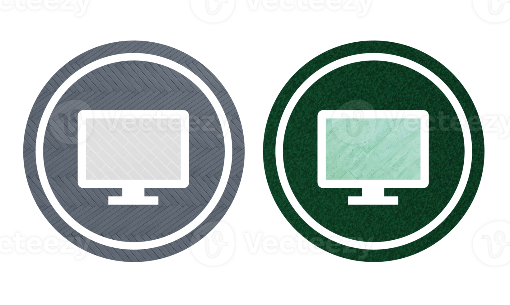 Monitor icon symbol with texture png