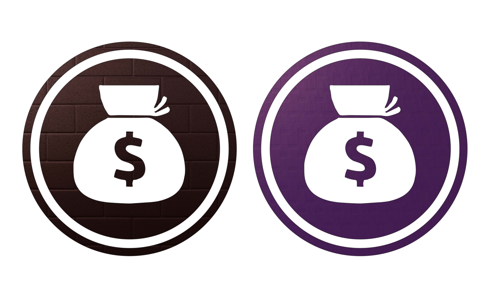 dollar icon symbol WITH TEXTURE png