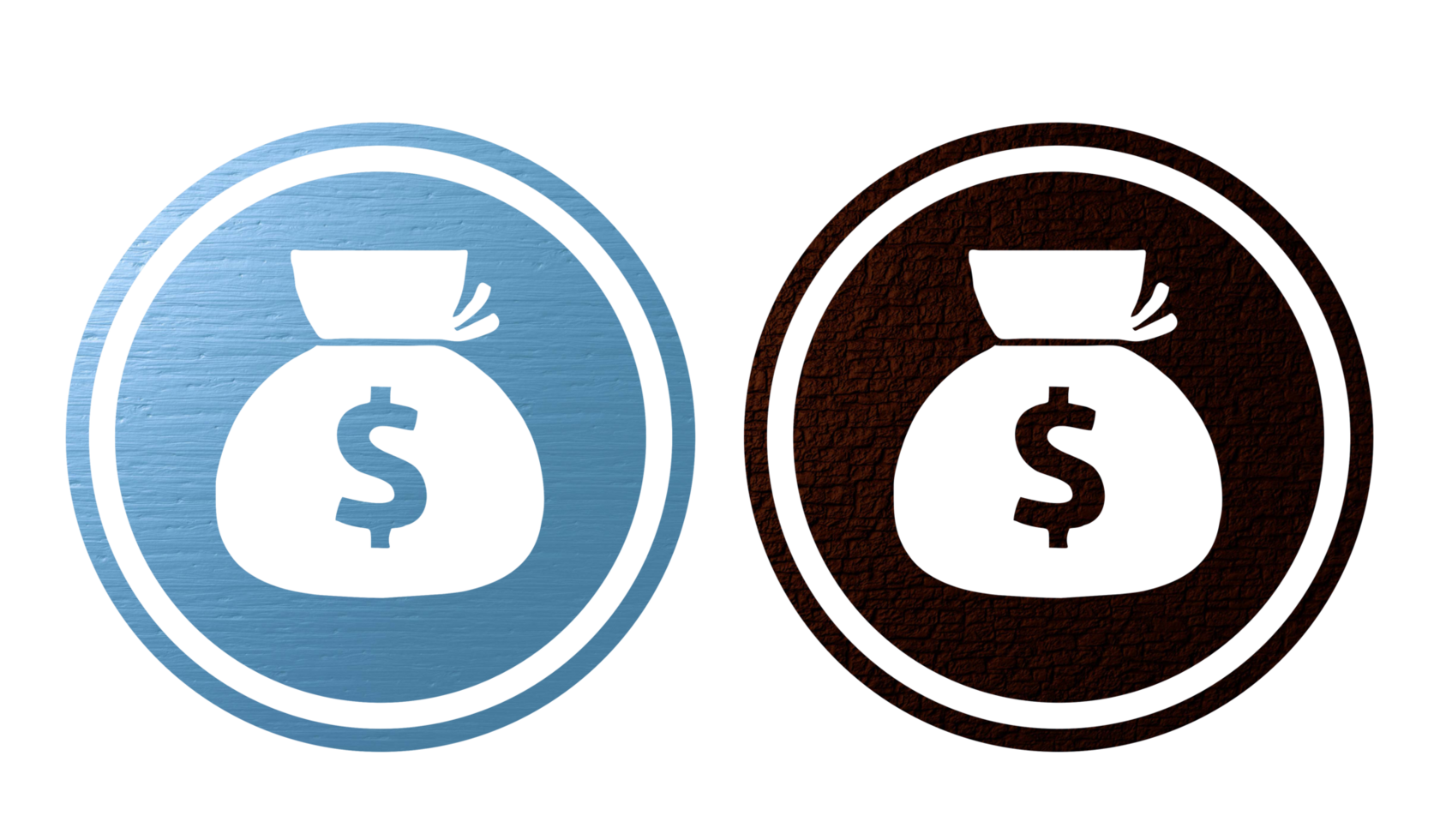 dollar icon symbol WITH TEXTURE png