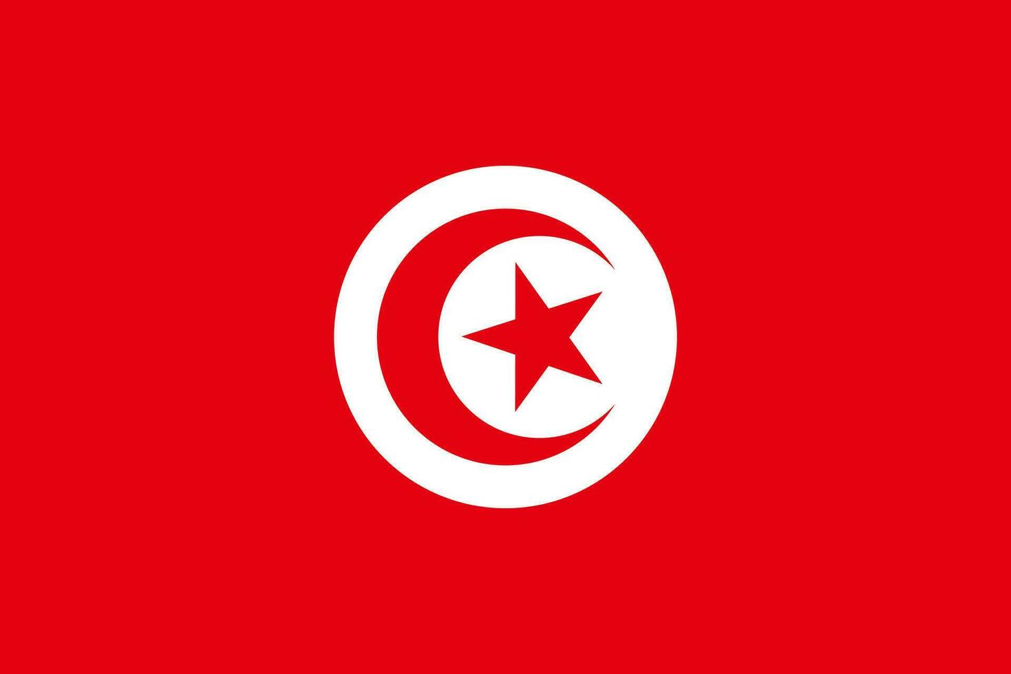 National Flag of Tunisia vector