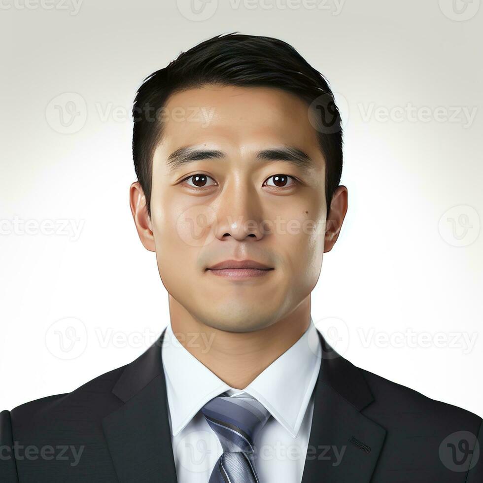 AI generated potrait of a businessman isolated white photo
