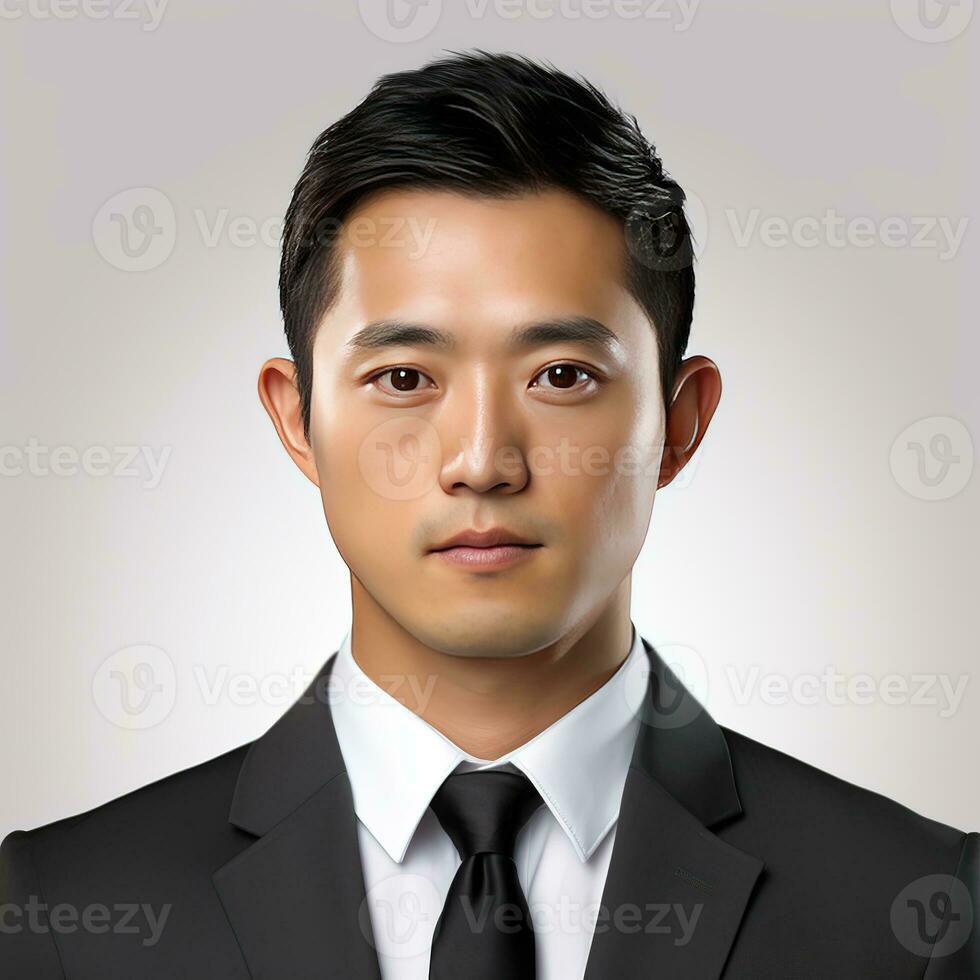 AI generated potrait of a businessman isolated white photo