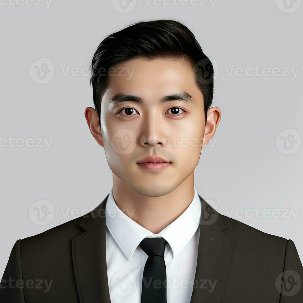 AI generated potrait of a businessman isolated white photo