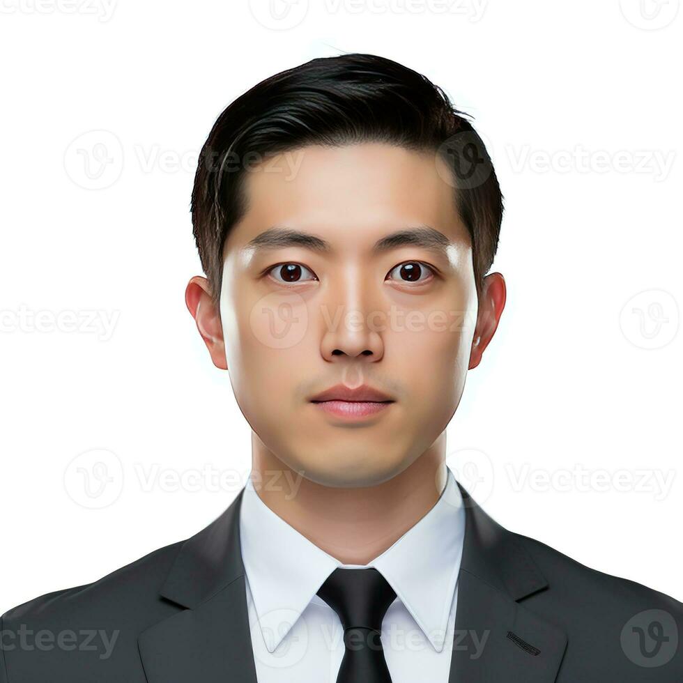 AI generated potrait of a businessman isolated white photo