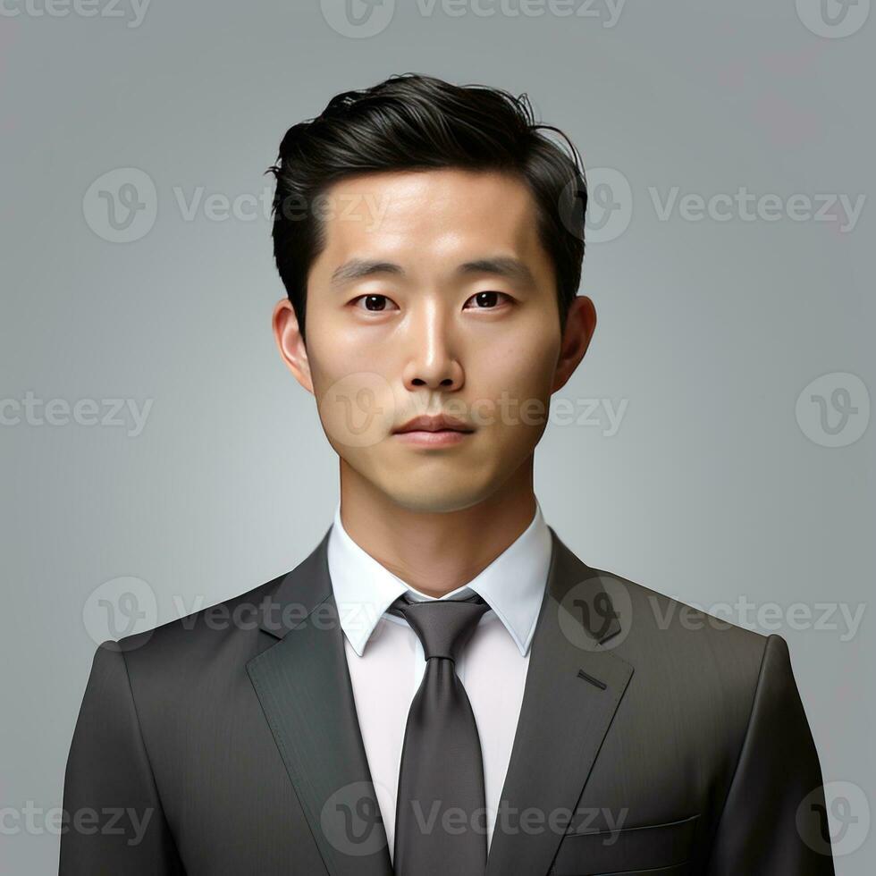 AI generated potrait of a businessman isolated white photo