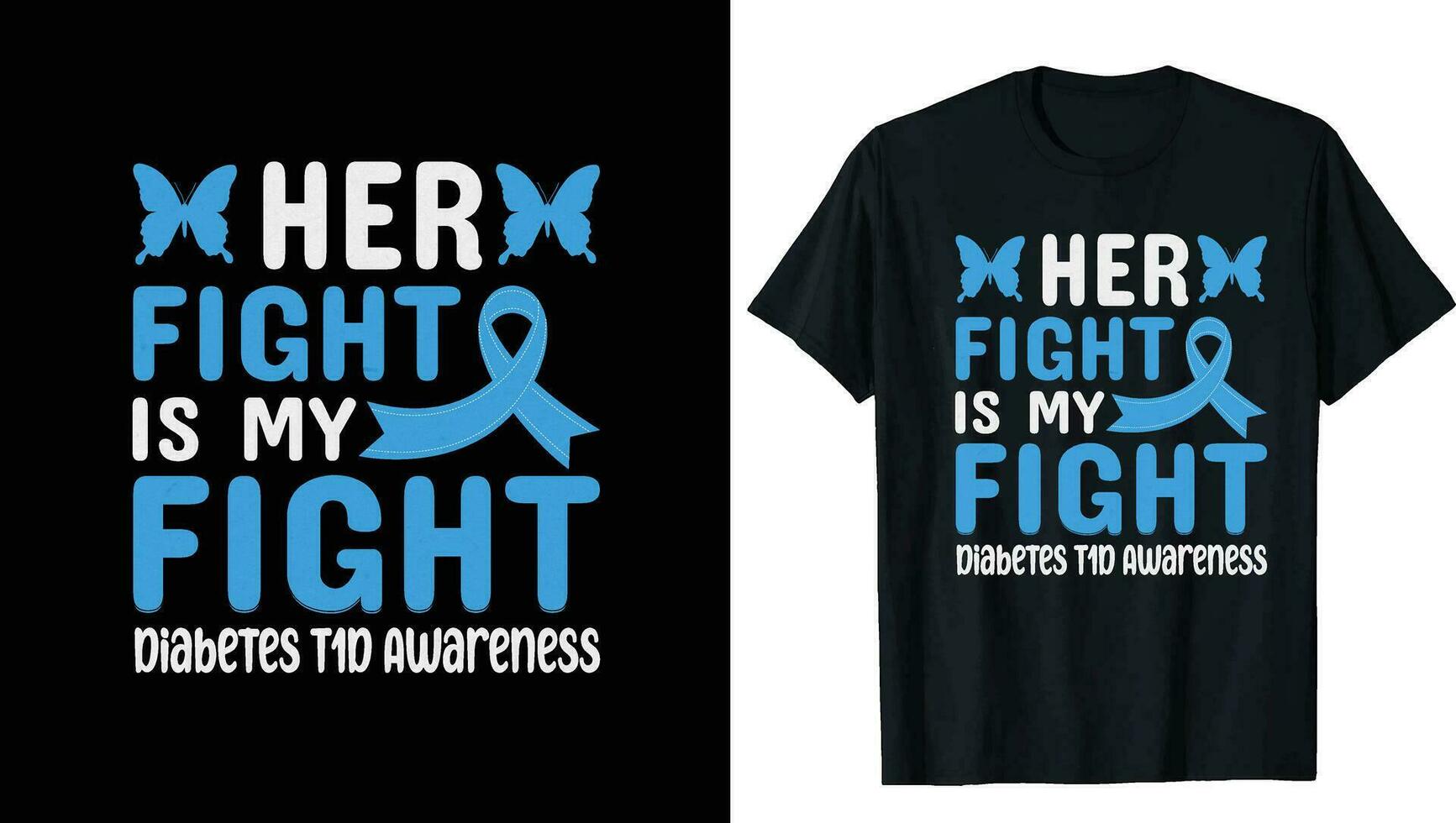 Diabetes Awareness Ribbon Shirt, Diabetic Tshirt, Diabetes Support Tee, Diabetes Squad Matching T-shirt, Type 1 Diabetes Tee, Diabetic Gift, Blue Ribbon Shirt, Type 1  T-Shirt vector