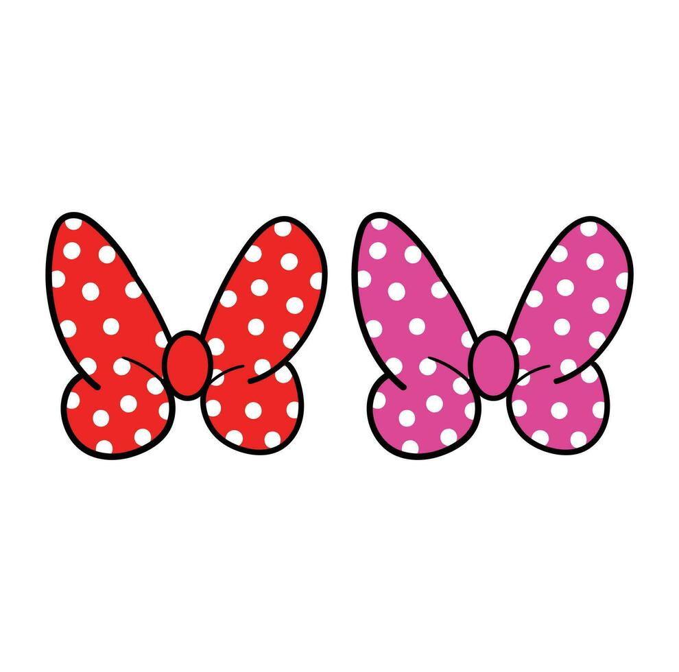 Hair Bow Clip Set vector