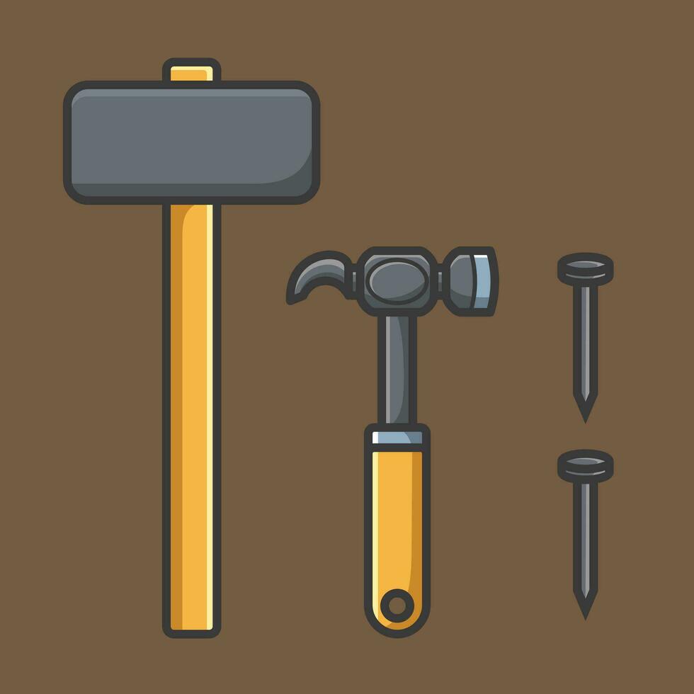 Carpentry tools vector design art for house woodworking and construction