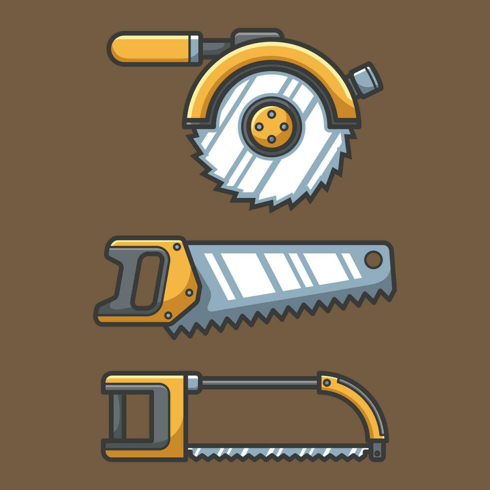 Carpentry tools vector design art for house woodworking and construction